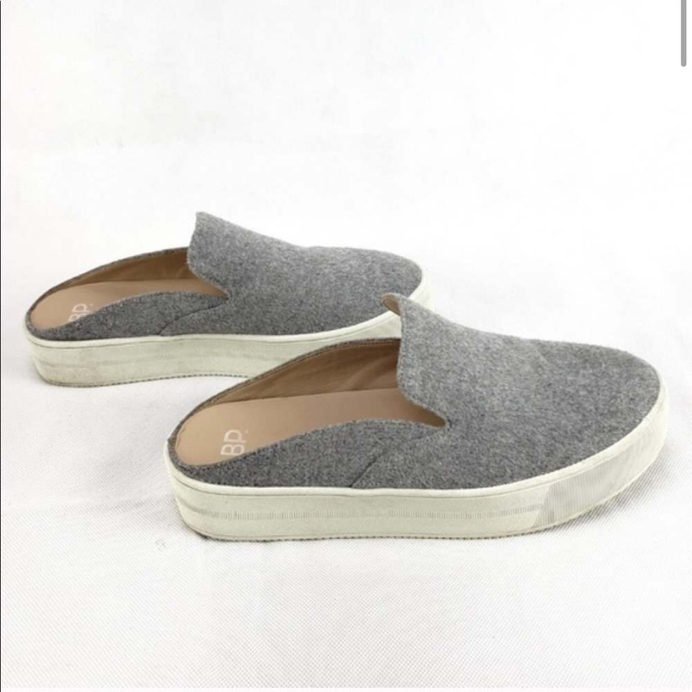 BP Monika Platform Mule Gray Wool Sneakers Sz 9.5